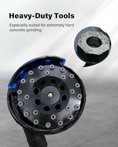 Diamond Grinding Cup Wheel for Hard Concrete Floor, Epoxy Coating Removal, 24 Aggressive Honeycomb Segments, 7 Inch 5/8”-11 Thread, 16/20 Grit