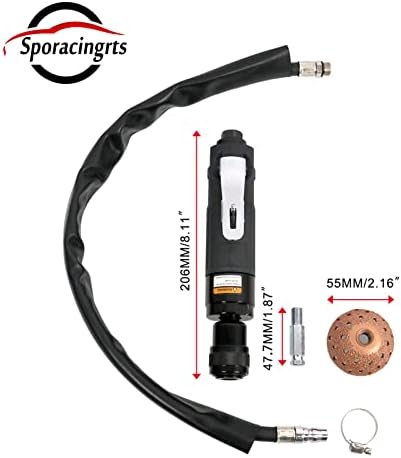Sporacingrts 2500rpm Low Speed Air Tire Buffer Tire Repair Kit Polishing Cleaning Tool 35 mm Pneumatic Automatic Buffing Wheel Machine Tire Patch Tools Rear Exhaust