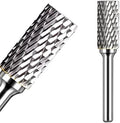 Carbide Burr Set 1/4" Shank SA-5 Die Grinder Bits Tungsten Double Cut Burr Bits (1/2" Cutter Dia X 1" Cutter Length) for Die Grinder Kits Metal Grinding Drilling Polishing (1pcs)