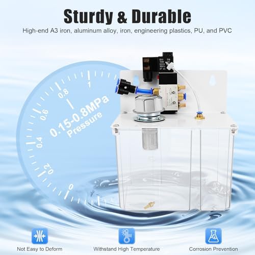 Mist Coolant Lubrication Spray System for Milling Machine, Metal Cutting Engraving Cooling Sprayer Machine Coolant Mister CNC Lubrication Spray Pump for 8Mm Air Pipe CNC Lathe Milling Drill