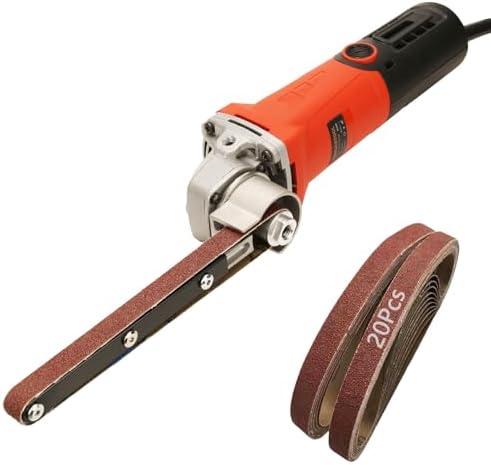 Belt Sander - 800W Detail Band File Belt Sander, 1/2"x18" Finger Belt Sander for Grinding and Polishing Wood, Paint, Metal Rust Move,welding Spot and DIY.