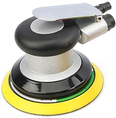 Sander Tool, 13500rpm Air Sander Detail Sander 1/4 Air Inlet & mesh hole for Wood Sanding Car Waxing Metal Sanding Paint Removal (5inch)