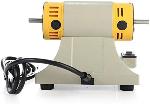 Jewelry Gem Polishing Grinding Machine Bench Lathe Rock Saw Lapidary Polisher Buffer 110V Mini Table Saw DIY Jewelry Grinder Equipment Tool 0-10000r/min with Flexible Shaft