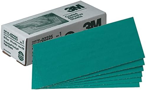 3M Green Corps Production Resin Sheet, 02225, 80 Grade, 3 2/3 in x 9 in