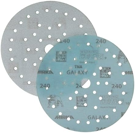 Mirka Galaxy Multifit Sandpaper 6 inch Grit 240 50 Discs Pack