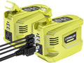 LIVOWALNY 220W-250W Power Inverter Compatible with Ryobi 18V Battery, DC 18V to AC 110-120V Power Station with 1 AC Outlet, 2 USB, 1 Type-C & LED Light, for Camping Power Outage (No Battery) (2-Pack)