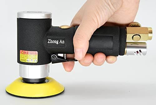 2 3-inch Mini Orbital Sander da sander Air Dual Action Sander Air Polisher Super Smooth and Swirl Freely for Auto Body Work (BLACK)
