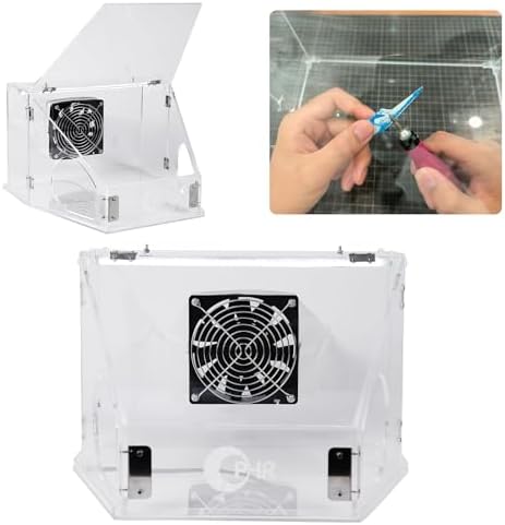 OPHIR Acrylic Polishing Dust Box with LED Light & 20W Fan