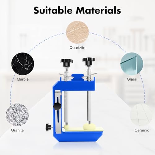 45° Stone Bevel Mitre Clamp, Countertop Seam Splicing Fixture Slab Install Tool with Two Clamping Rods, Portable Splicing Artificial Stone and Natural Stone Install Bevel Fixture Hand Tool