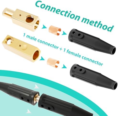 8Set LC-40 Welding Lead Connectors, 350A Cable Connectors for 1/0-2/0 Cable