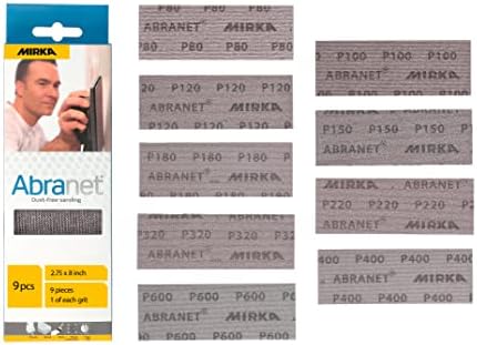 Mirka Abranet Abrasive Sheets 2.75x8 Inch Grip Hook and Loop