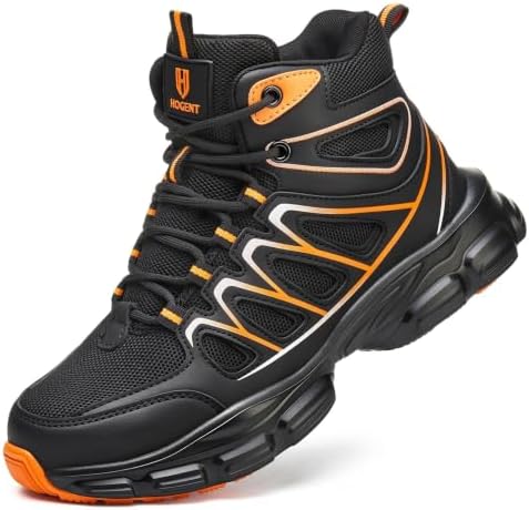 Hogent Steel Toe Shoes for Men Women - Non Slip & Lightweight Work Shoes