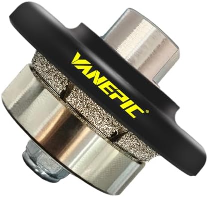 3/16 inch B5 Diamond Demi bullnose Half Bullnose Profile Wheel Diamond Hand Profiler Router bit with 5/8-11 Thread for Grinder Polisher Granite Marble Concrete and Countertop Edge