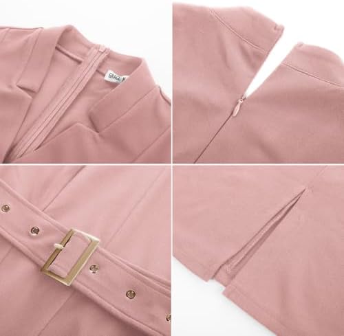GRACE KARIN Women's Work Dress 3/4 Sleeve V Neck Bodycon Dress with Belt