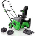 Garvee 40V 20" Cordless Snow Blower, Electric Snow Thrower Machine,Green