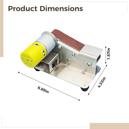 Bench Belt Sander, Mini Electric Grinder Set, 110/220V with Polishing Wheel, Grinding Wheel, Polishing Disc, 10 Sanding Belts for Woodworking, Knife Sharpening