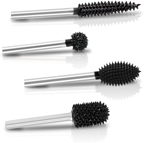 CAELUM Carbide Rotary Burr Set4 Pcs, 1/8" Coarse, for Dremel Rotary Tools