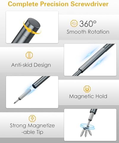 Bomivoi 71-in-1 Magnetic Ratchet Screwdriver Set, T Handle Screwdriver Sets | S2 Steel Bits, Allen Wrench Ratchet Set, Portable Repair Tool Kit for Precision Electronics Home Bicycle DIY Gifts for Father