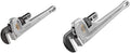 RIDGID 47057 Model 812 Aluminum Straight Pipe Wrench, 12-inch Plumbing Wrench, Silver, Small & 31095 Model 814 Aluminum Straight 14" Plumbing Pipe Wrench, Silver, Made in the USA
