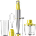 Turelar Immersion Blender Handheld Corded Hand Blenders Set 1100W, Trigger Variable Speed 5 in 1 Stick Emulsifier with Chopper, Whisk and Frother for Soup, Baby Food and Smoothies, Yellow