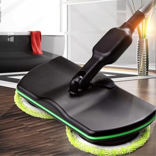 Electric Floor Mop,Floor Cleaner Machine with 2 Microfiber Pads and 2 Polisher Pads,Cordless Floor Cleaning Spin Mop Polisher Scrubber for Home Hardwood Tile PVC Floor,135CM