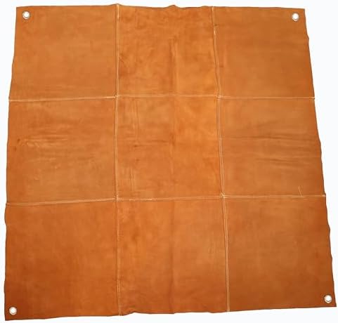 Leather Welding Blanket 3.3x3.3 ft Heat Resistant Spark Shield Brown