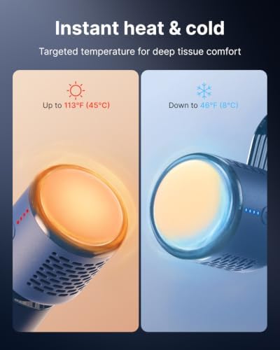 RENPHO Active Mini Thermacool Massage Gun with Heat and Cold, Thumb Loop