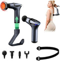 Massage Gun with Heat & Extension Handle, 12 Speeds, Detachable Design