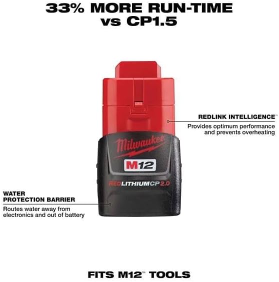 Milwaukee 2494-25 M12 5-Tool Combo Kit - Drill, Driver, Ratchet, Inflator, Light, (2) 2.0ah batteries, charger, and Tool Bag