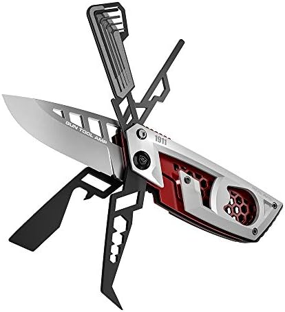 Real Avid Gun Multitool for 1911 Handguns| 28-In-One Pistol Gun Tool with Screwdriver, Bushing Wrench, Bit Set, Nut Wrenches, Hex Keys, Pin Punch, Pick, File, Holster & More for Gunsmithing