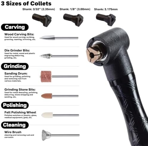 90 Degree Flexible Shaft Rotary Tool Handpiece Extension