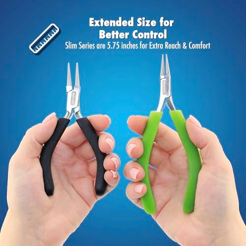 Beadalon Designer Series Slim Pliers - Flat Nose, Lime Green