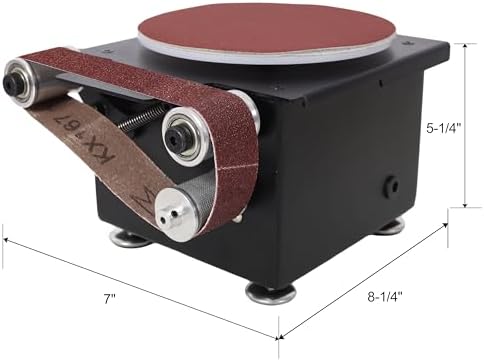 3 in 1 Mini Belt Disc Sander - Adjustable Speed Electric Sander Machine with 6-Inch Sanding Disc | Bench Grinder Small Spindle Sander Machine for DIY Grinding of Metal, Wood, Aluminium