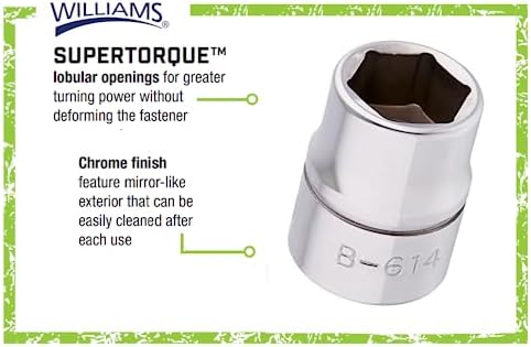 Williams B-614 7/16-Inch Shallow 6 Point Socket