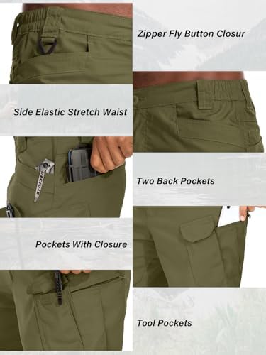 Mens Work Shorts Cargo Tactical Outdoor Wear Resistant Hiking Tool Shorts