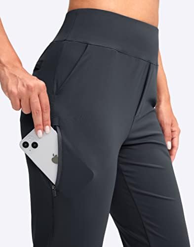 YYV Women's Golf Pants High Waist Stretch Ankle Pants with Pockets
