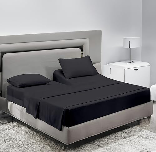 Sanders Collection Inc SCI Top Split Flex Sheet Set for Adjustable Bed California King Size,Dark Gray