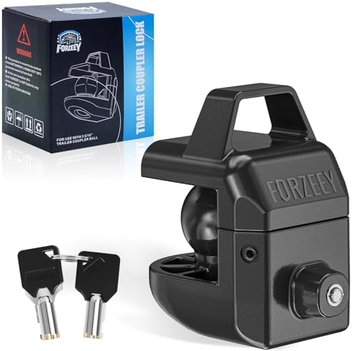 Trailer Lock Only Fit for 2-5/16" Ball Coupler Heavy Duty Anti-Theft Hitch Locks