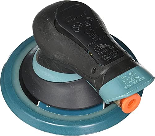 Dynabrade (X62) Dynorbital Extreme 6" (152 mm) Diameter Random Orbital Sander, Non-Vacuum, Vinyl Pad Face | Proportionate 3/32" (2.5 mm) Diameter Orbit | 12000 RPM Pneumatic Motor