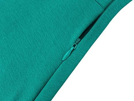 Berydress Women's 3/4 Sleeve V Neck Casual Party Work Faux Black Wrap Dress