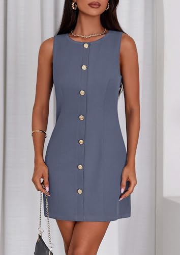 PRETTYGARDEN Women Business Casual Cocktail Work Short Dress