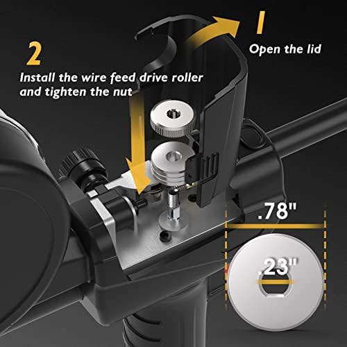 TOOLIOM 150A Aluminum MIG Spool Gun with Euro Connector