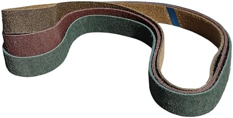 3 Pack 2 X 72 Inch Coarse, Medium, and Fine Grits Assortment Non Woven Surface Conditioning Sanding Belts for Knife Makers and Metal Fabricators Profession Sander Belt