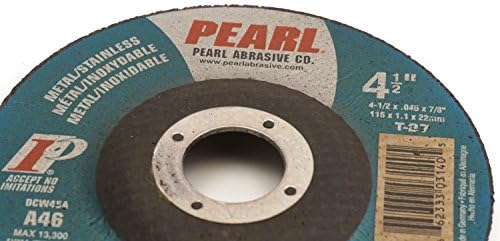Pearl 4 1/2" x .045 x 7/8" Depressed Center Cut-Off Wheels (Pack of 25)