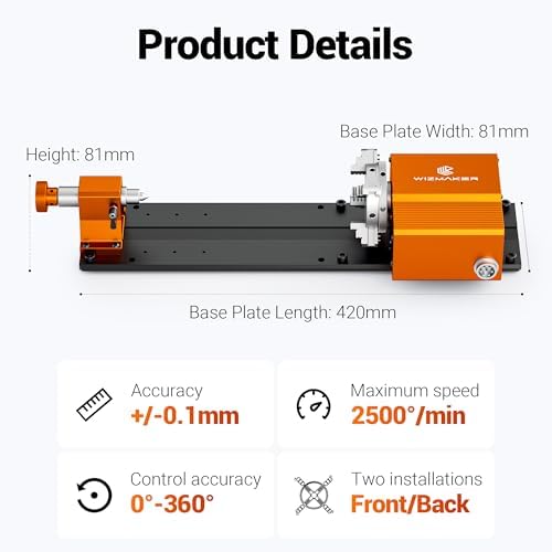 4th Axis, CNC router engraving machine rotating 4th axis, belt reduction ratio: 1:4 (18:72) chuck diameter 4mm-63mm maximum length 190mm