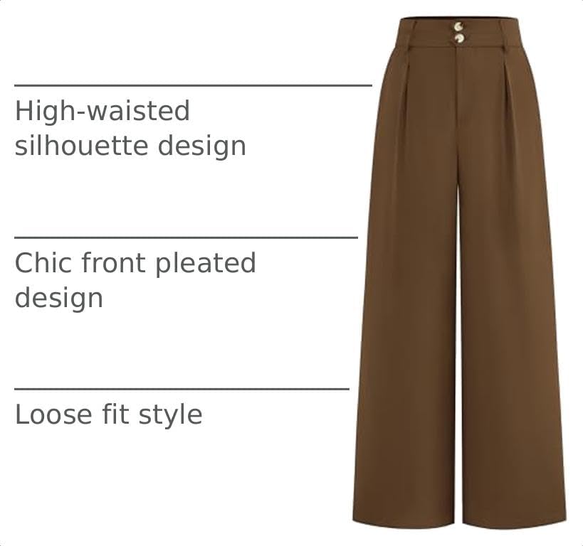 BTFBM Wide Leg Dress Pants Women Business Casual Outfits