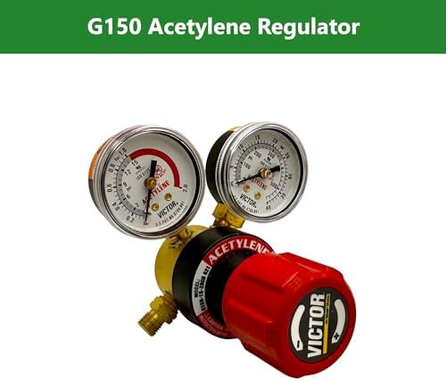 Regulator Set for Victor G150 Welding & Cutting Torches – Oxygen CGA-540 (0781-4241) & Acetylene CGA-200 (0781-4240) – A Size Hose Connections (3/8"-24)