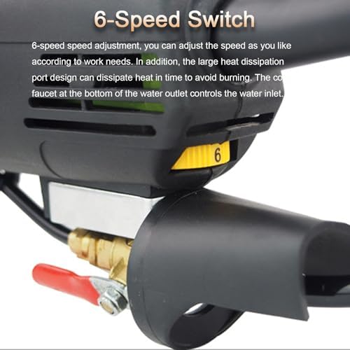 800W Hand-Held Water Injection Stone Polishing Machine, Electric Wet Polisher Grinder, 6 Gears, Professional Marble Granite Tool, for Polishing Marble, Granite Type2