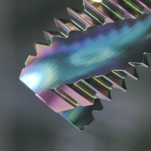Tools M2 x 0.4 DLC Coating Spiral Flute Thread Tap, Metric Machine Threading Tap High Speed Steel Cobalt(HSSCo), Round Shank with Square End, H2 Tolerance, 2pcs