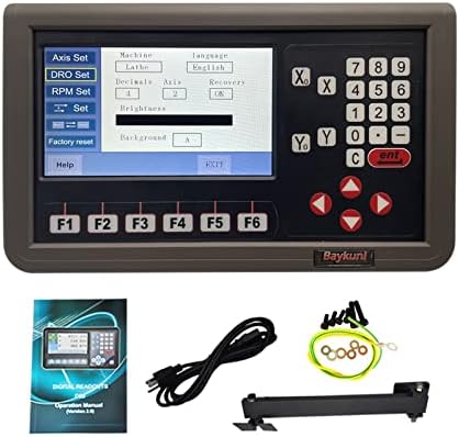 Large LCD Screen Lathe DRO 2 Axis Digital Readout Display Counter Magnetic Scale 320mm(12") 620mm (24") for Lathe Mill Milling Millings Machine Tools